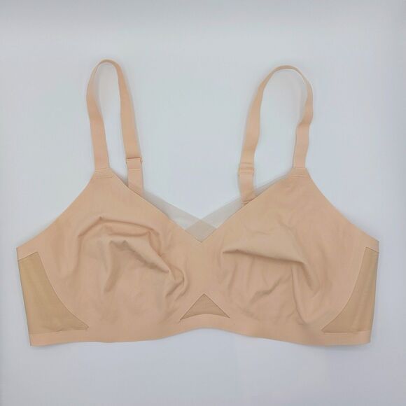 Honeylove Crossover Bra Wirefree Size Large Nude Adjustable Straps - No Padding - Picture 3 of 6